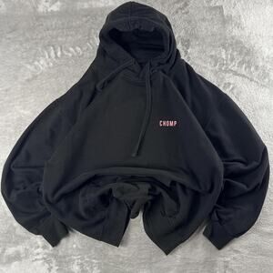 Chomp Sunset Undead Black Skull Graphic Pullover Hoodie Size Large